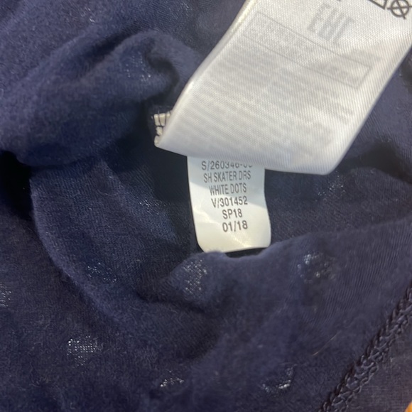 Gap Navy with White Polka Dot Long Sleeve Skater Dress - Picture 5 of 6